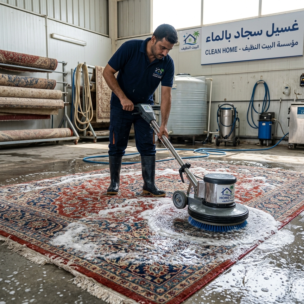 تنظيف سجاد بالماء 