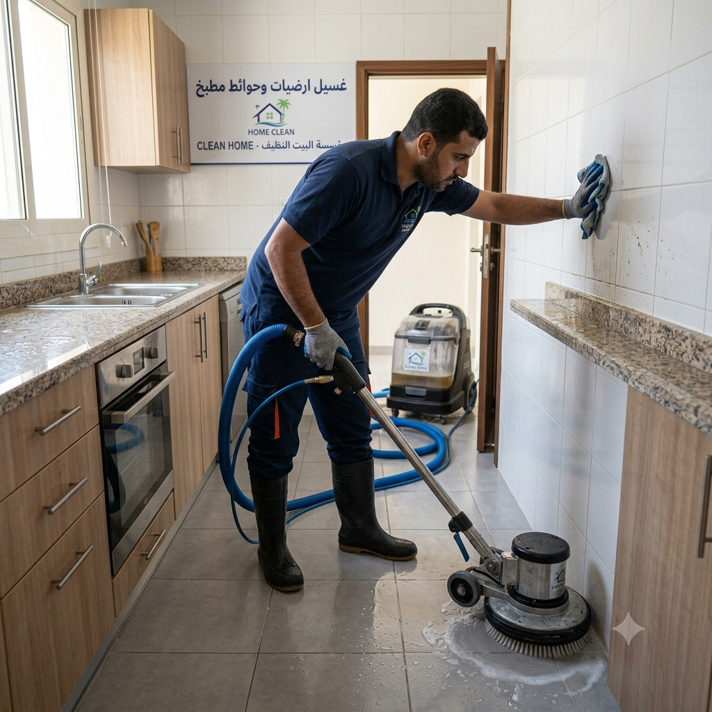 خدمة تنظيف مطبغ ارضيات وحوائط